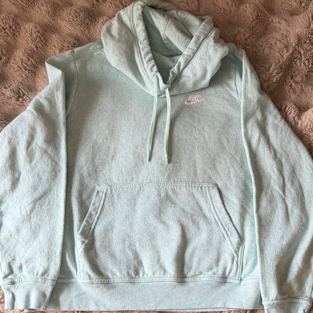 Nike Pastel green Pullover Hoodie!! Small tiny stain see photo!!